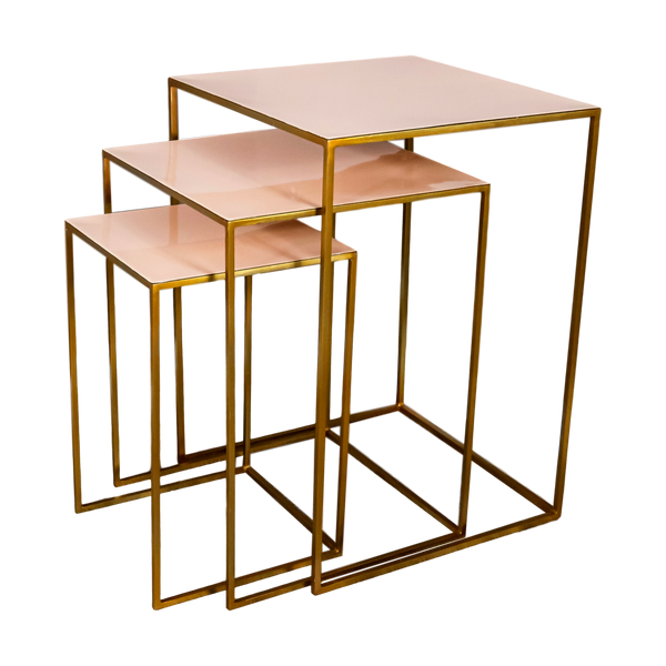 Nest of deals tables rose gold