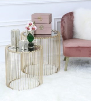 Gold Side Table (Set of 2)