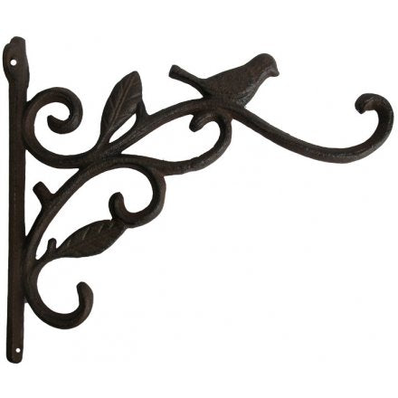 Perched Bird Iron Wall Bracket