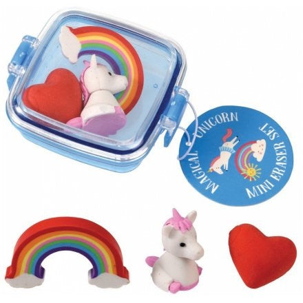 Mini Unicorn Eraser Set