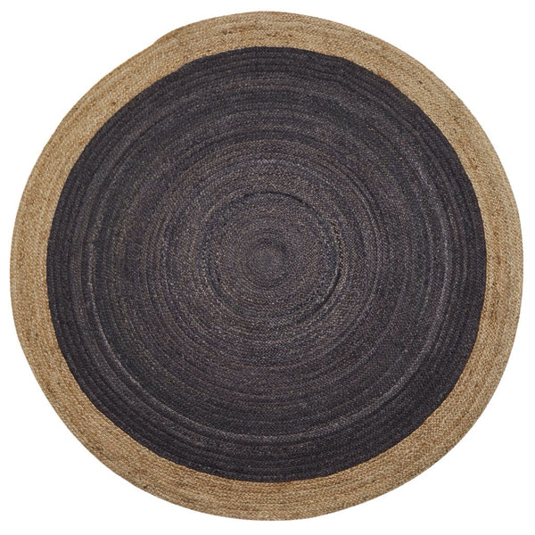 Milano Soft Jute Rug with Light Grey Centre