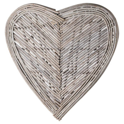 Medium Wicker Heart Wall Art