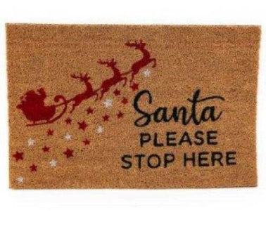 Santa Stop Here doormat