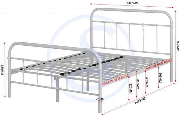 Brooklyn Double Cream Bed