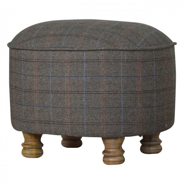 Tweed Oval Footstool