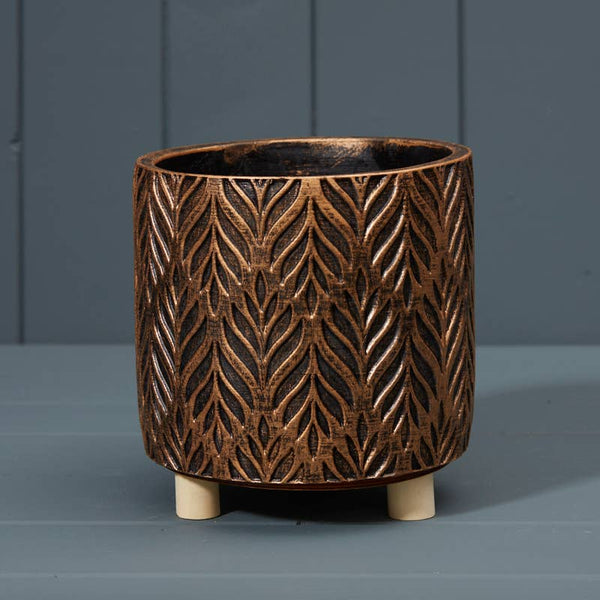 Gold Cement Planter