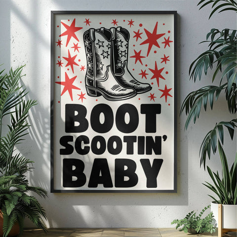 Boot Scootin’ baby print