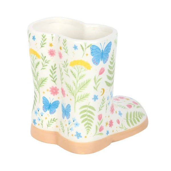 Luna Bloom Floral Print Welly Rain Boot Planter