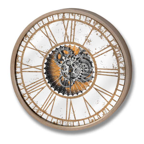 Mirrored Round Clock