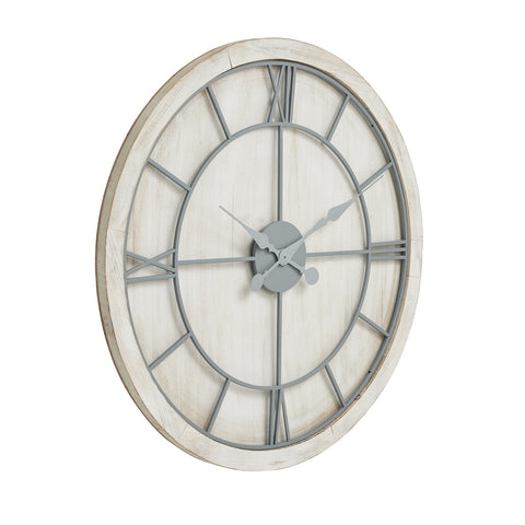 Williston White round Large Wall Clock