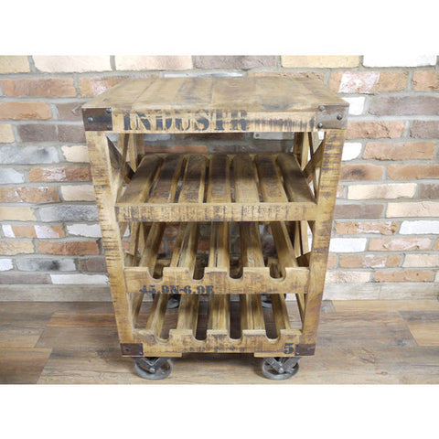 Industrial Wine Trolley