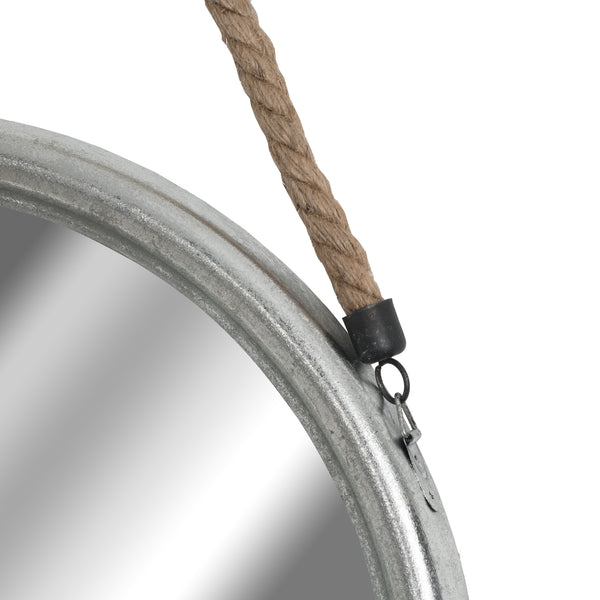 Set of three Round Mirrors with Rope Detail