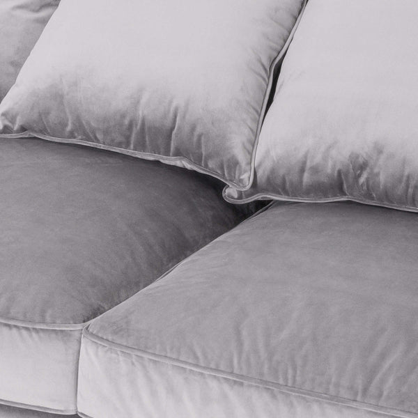 Grey Velvet Pressed Chesterfield Sofa