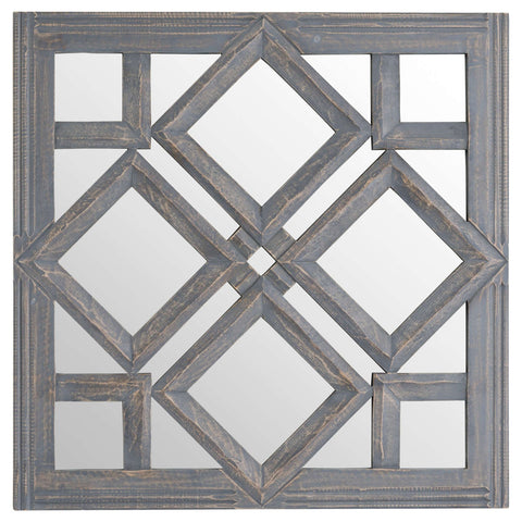 Geometric Bronze Wall Mirror