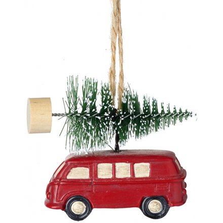 Red Camper Van Decoration