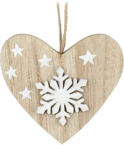 Hanging Wooden Heart Bauble