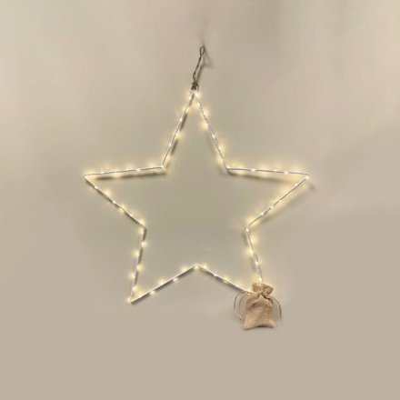 LED White Wire Star