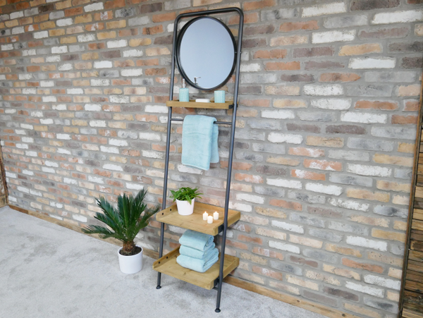 Industrial Shelves with Mirror