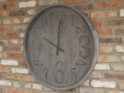 Grey Wall Clock