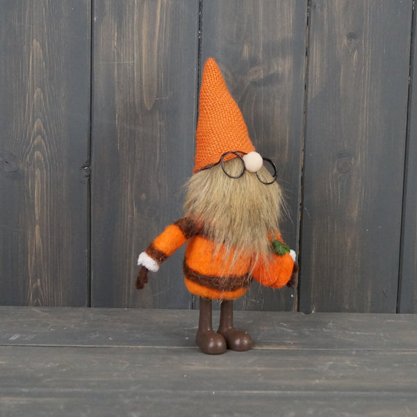 Wool Autumn Gonk with Pumpkin