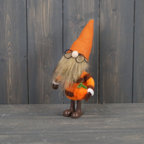 Wool Autumn Gonk with Pumpkin