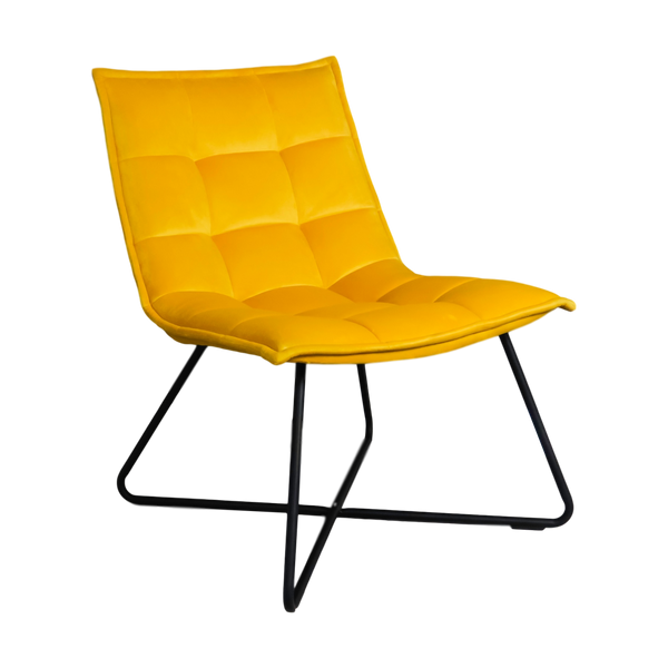 Mustard Yellow Velvet Armchair