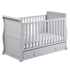 East Coast Alaska Sleigh Cot Bed with Drawer in Grey