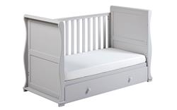 East Coast Alaska Sleigh Cot Bed with Drawer in Grey