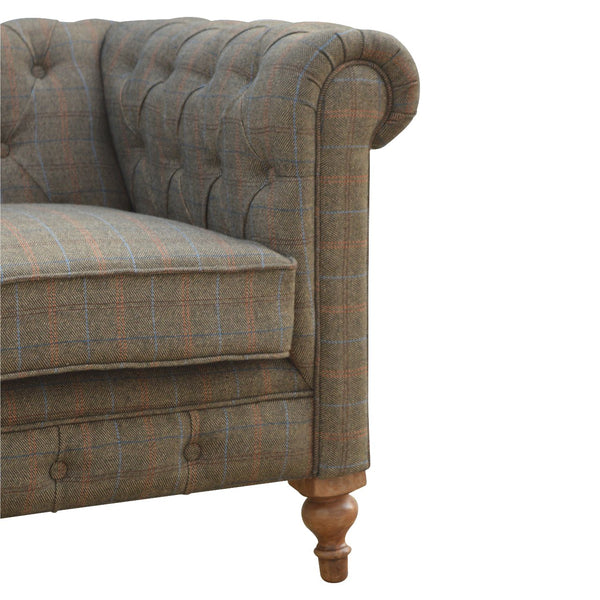 Tweed Three Seater Chesterfield