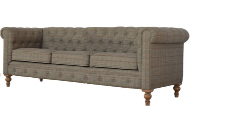 Tweed Three Seater Chesterfield