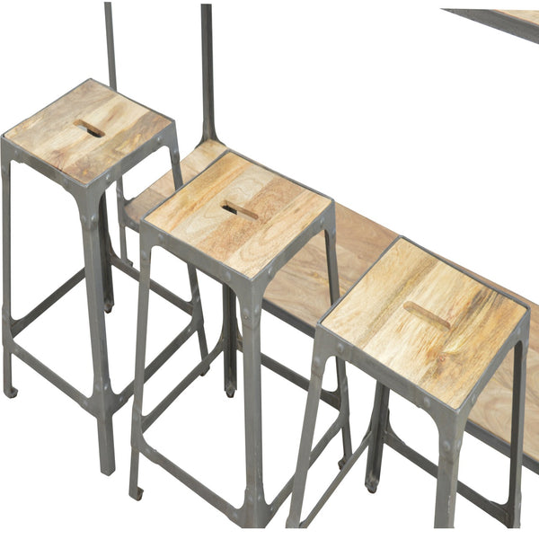 Hallway Console Table with 3 Nesting Stools