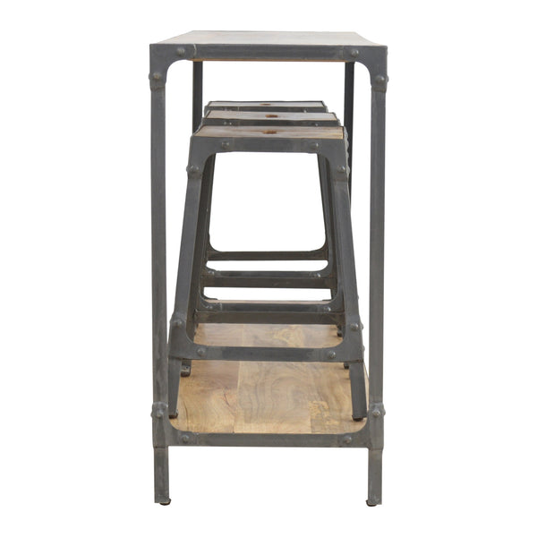 Hallway Console Table with 3 Nesting Stools