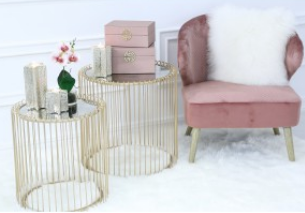 Gold Side Table (Set of 2)