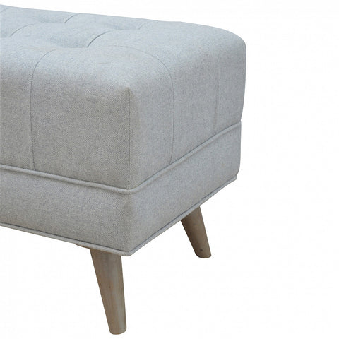 Grey Scandinavian Tweed Foot Stool