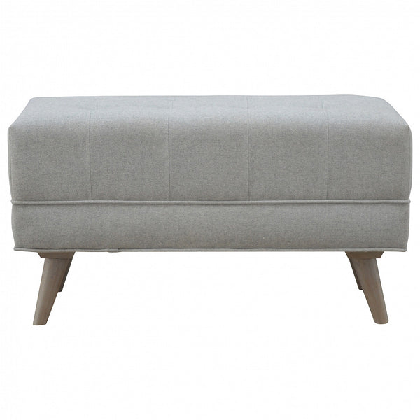 Grey Scandinavian Tweed Foot Stool