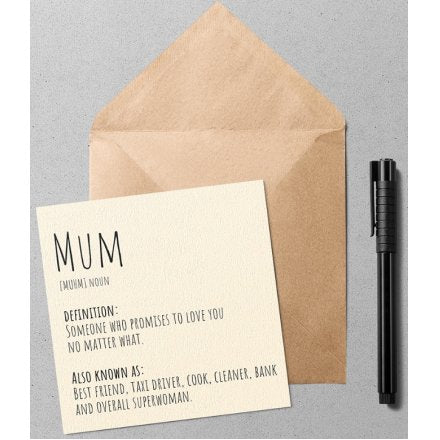 Definition of Mum Card