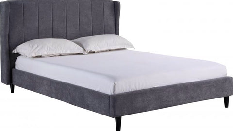 5" Grey Fabric Bed