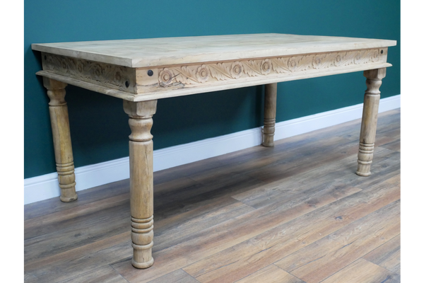Large Wooden Industrial Table