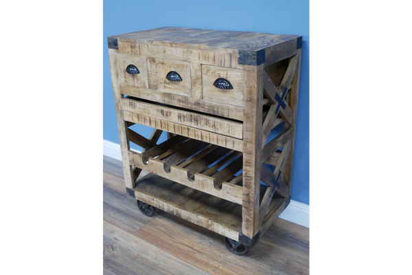 Industrial Wine Trolley