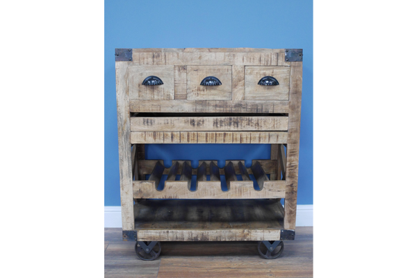 Industrial Wine Trolley