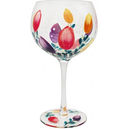 Hand Painted Gin Glass