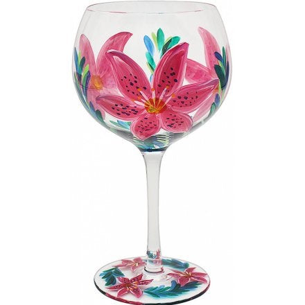 Hand Painted Gin Glass