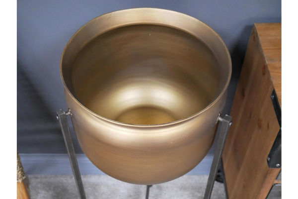 Large Bronze Planter on Frame