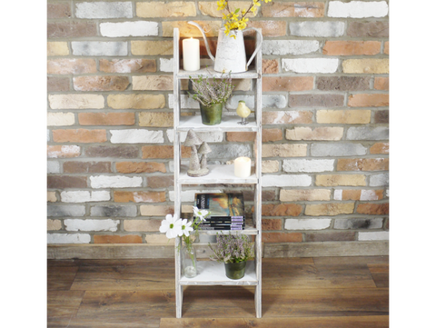 White Ladder Style Shelves
