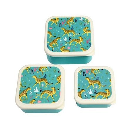 Cheetah Plastic Lunch Boxes