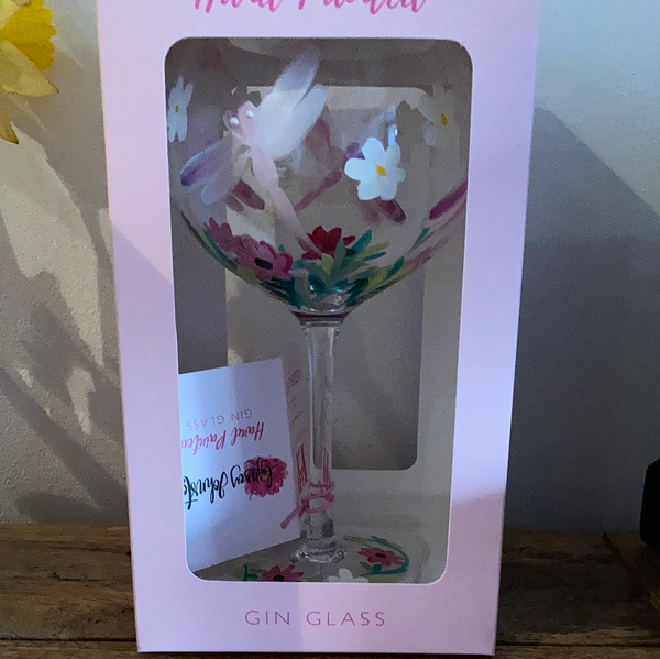 Hand Painted Gin Glass