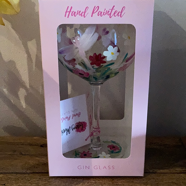 Hand Painted Gin Glass
