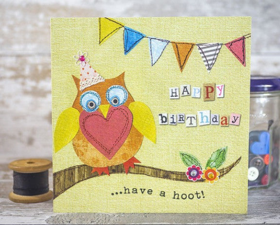 Have a hoot Happy Birthday Card