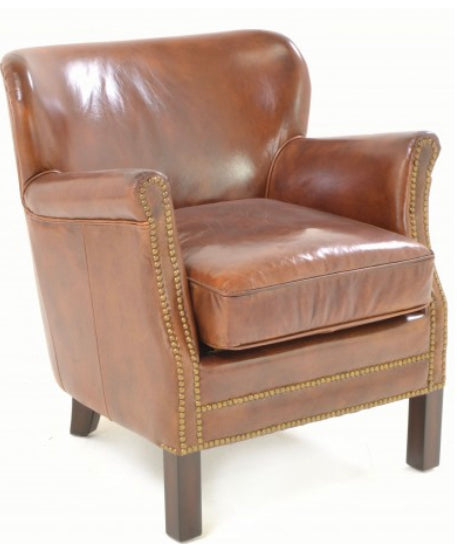 Brown leather Club Chair