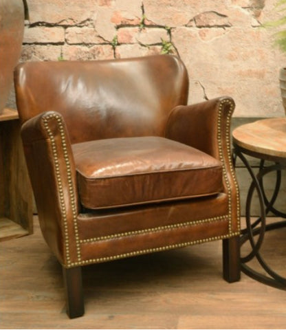 Brown leather Club Chair
